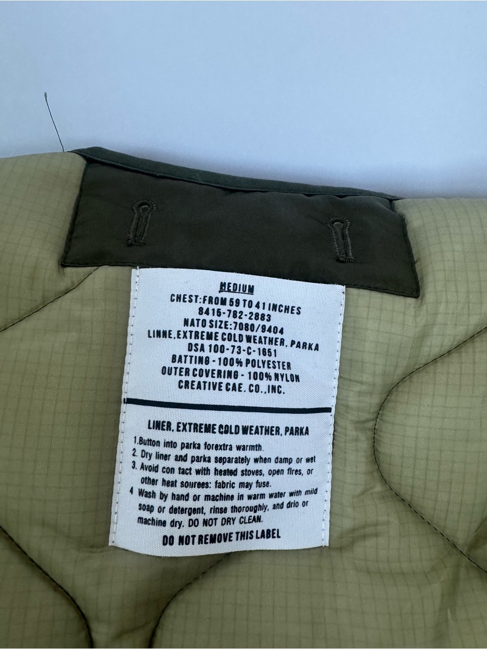 The Frankie Shop Olive Green Quilted Teddy Jacket - Picture 4 of 5